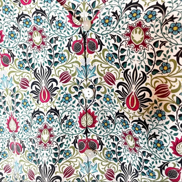 J. Jill Women's Multicolored Paisley and Floral Print Blouse XL - Picture 4 of 11